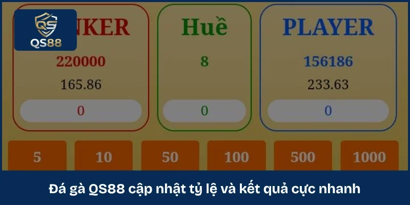 Đá gà QS88 cập nhật tỷ lệ và kết quả cực nhanh