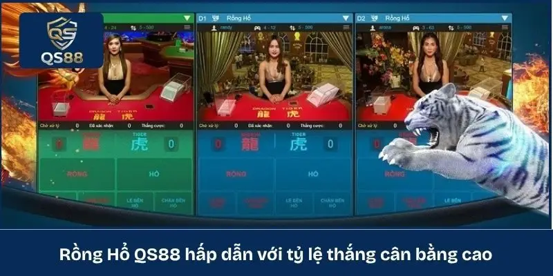Rồng Hổ QS88 hấp dẫn với tỷ lệ thắng cân bằng cao